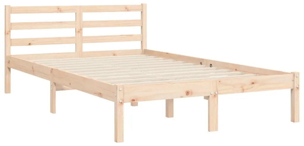 Estrutura de cama com cabeceira 120x200 cmmadeira maciça