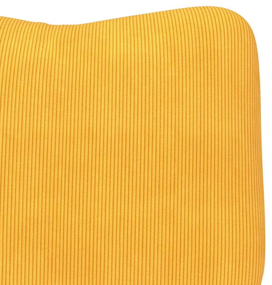Poltrona Relaxante vidaXL Amarelo Claro em Tecido de Veludo