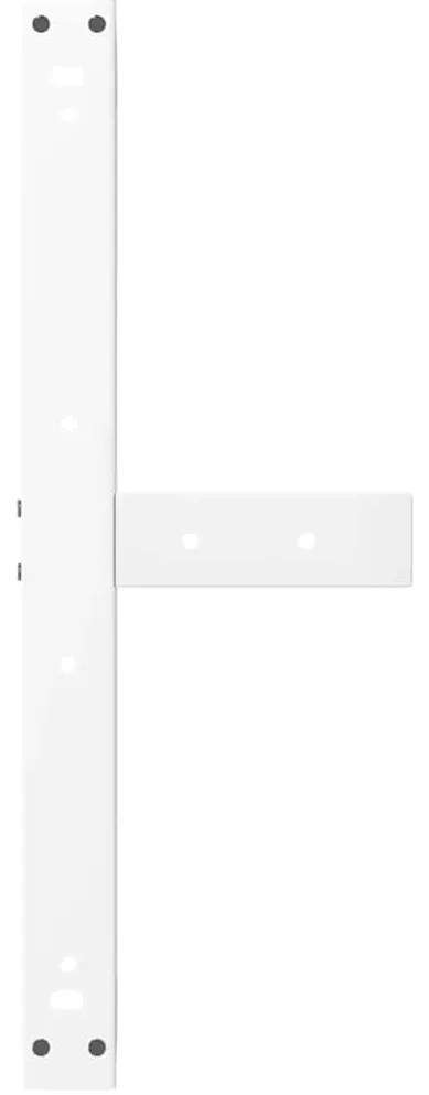 Pés para mesa de centro em forma de T, 2 peças, branco, 60x25x(42-43)