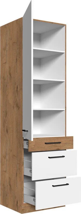 Armário modular com portas Wood White 127