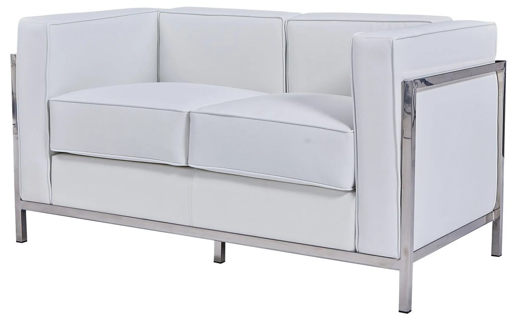 Sofá LOBBY – 2 Lugares – 132x70x68 cm – Estrutura em Aço Inoxidável e
