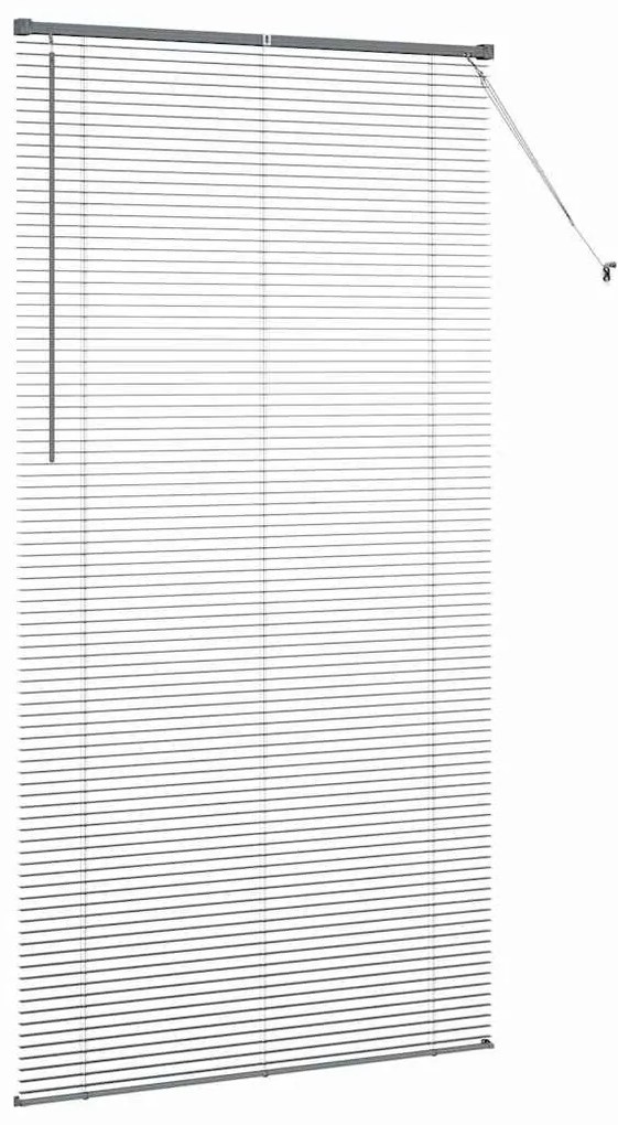 Persiana de Janela Cinzento-escuro 120 x 220 cm Alumínio