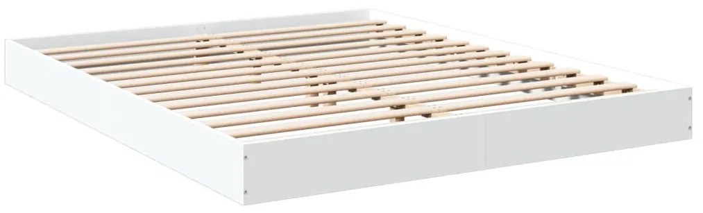 Estrutura de cama 150x200 cm derivados de madeira branco