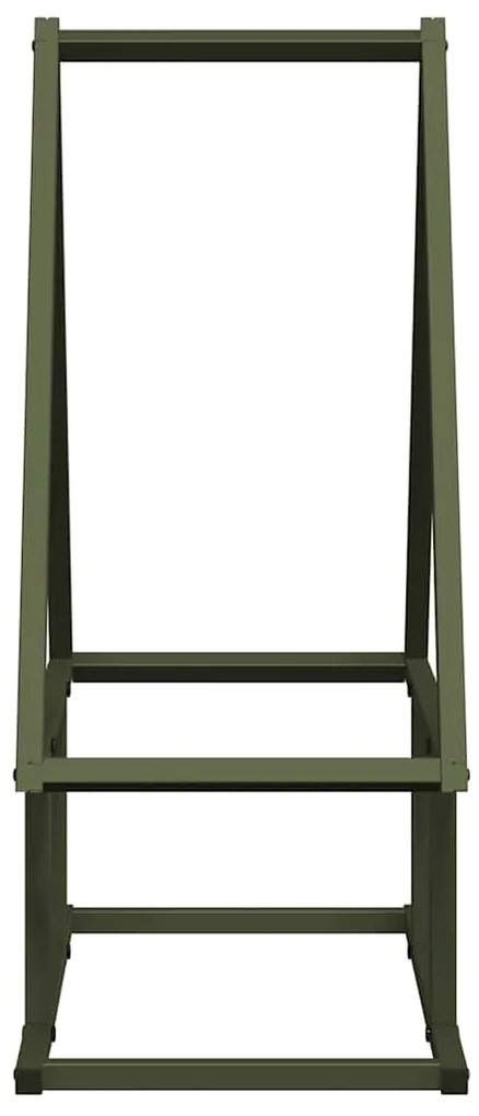 Suporte para lenha aço laminado a frio verde azeitona