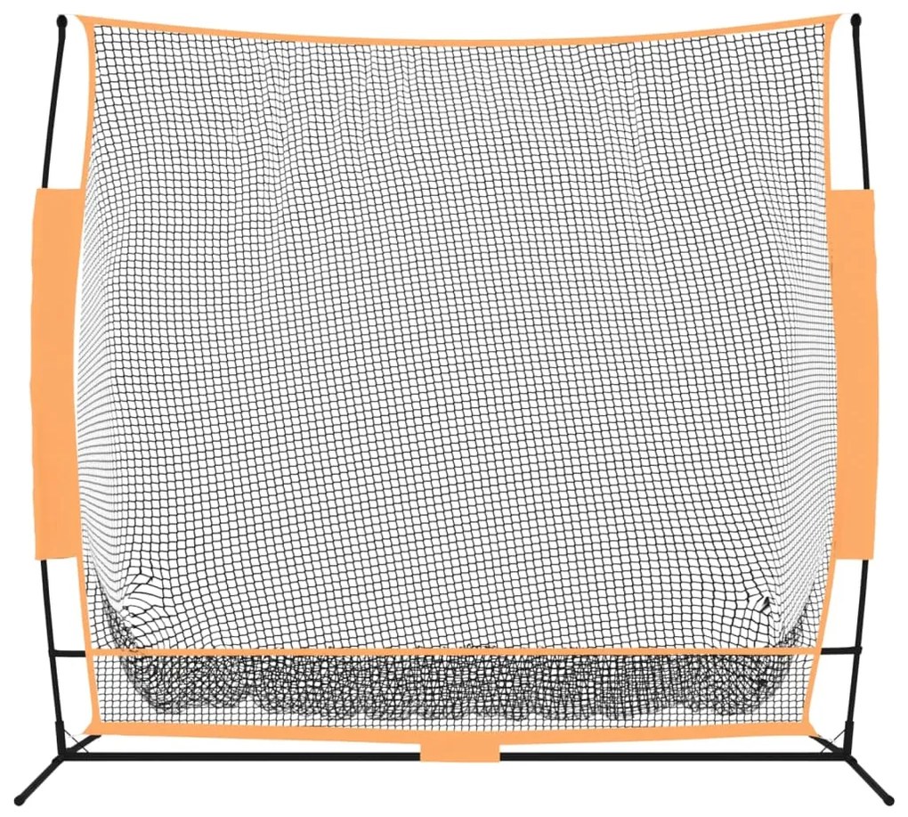 Rede p/ treino de golfe 215x107x216cm poliéster preto e laranja