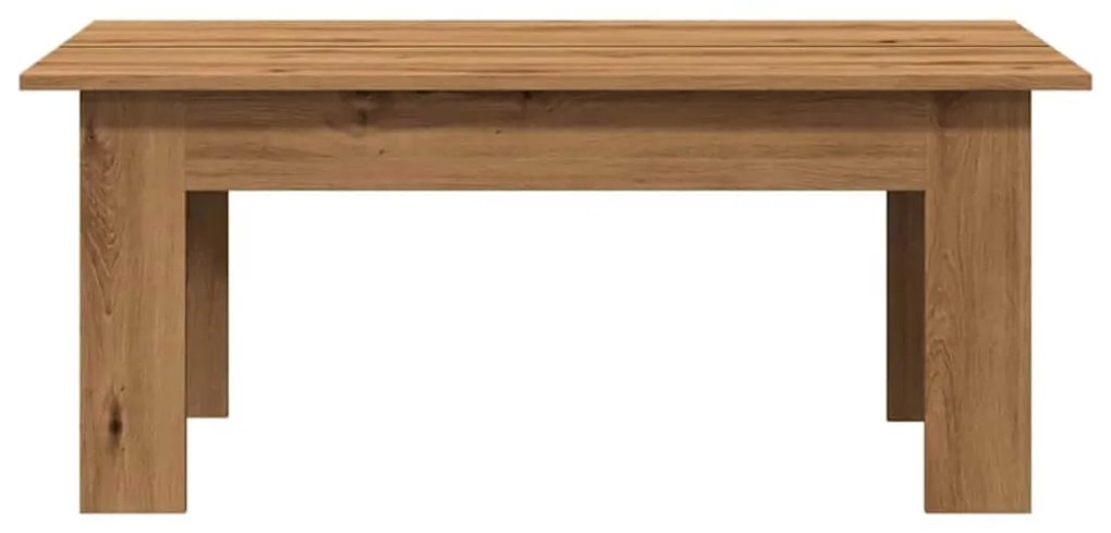 Mesa centro 100x60x42 cm derivados madeira carvalho artisiano