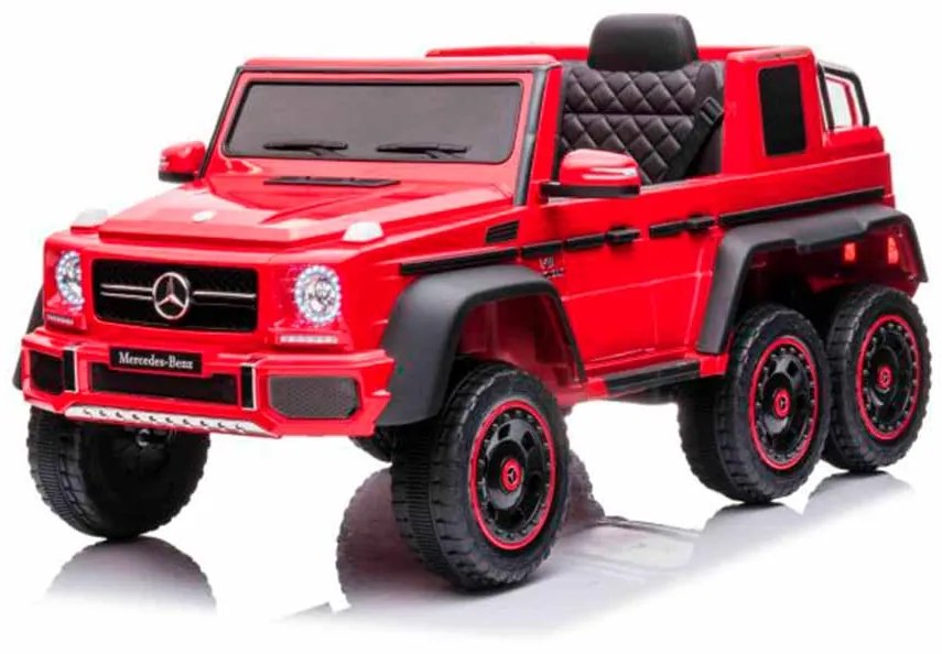 Carro elétrico para crianças Mercedes-Benz G63 AMG 6X6, monolugar, 6 rodas com suspensão independente, Motor 2 x 45W, Bateria 12V10AH, Rodas e assento