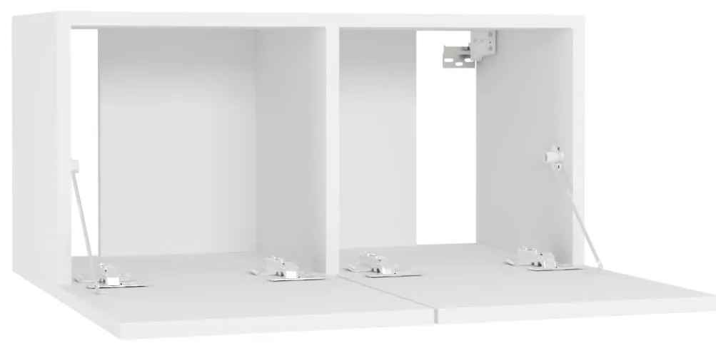 Móveis de TV para parede 2 pcs 60x30x30 cm branco