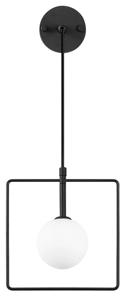 Aplique de Parede Geometri – Preto/Branco – 22 x 15 cm