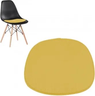 Almofada Para Cadeira Em Veludo Scand Mostarda - Sklum