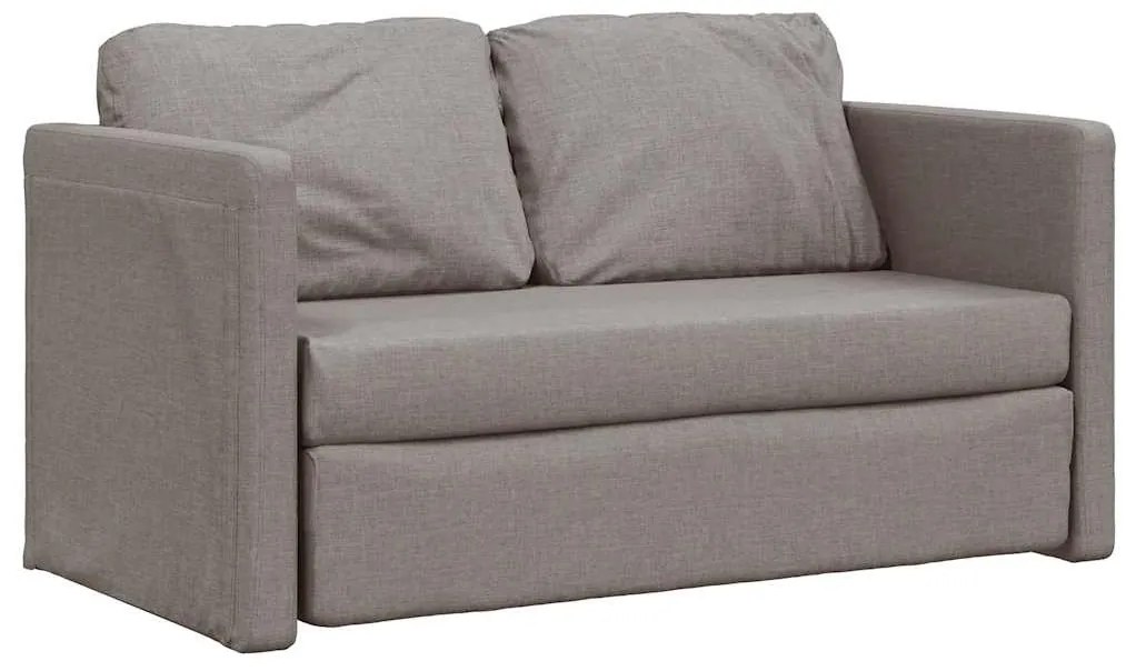 Sofá-cama sem pés 112x174x55 cm tecido cinza-acastanhado