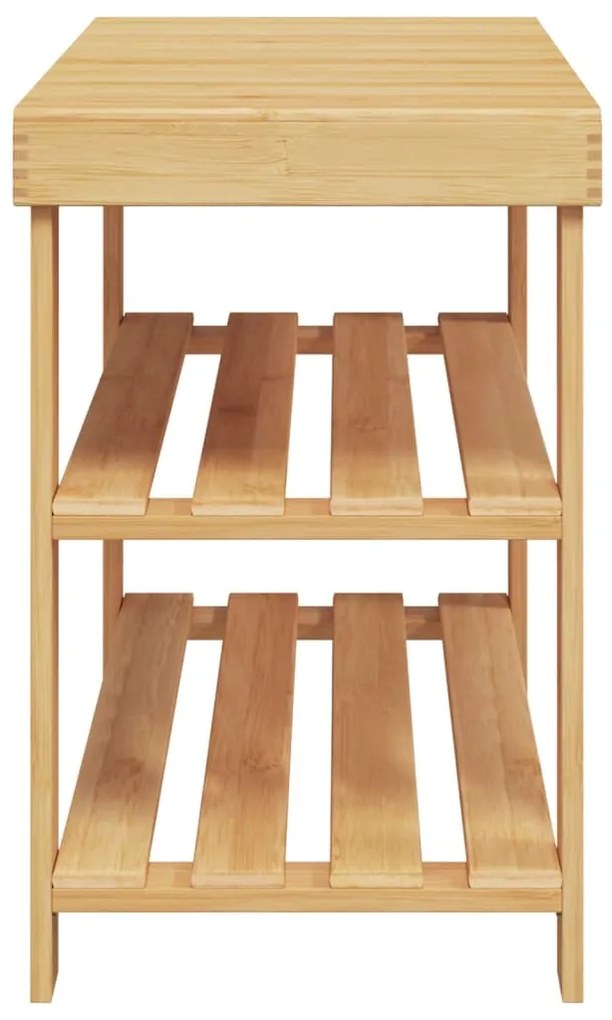 Sapateira com 3 prateleiras 70x27,5x45 cm bambu