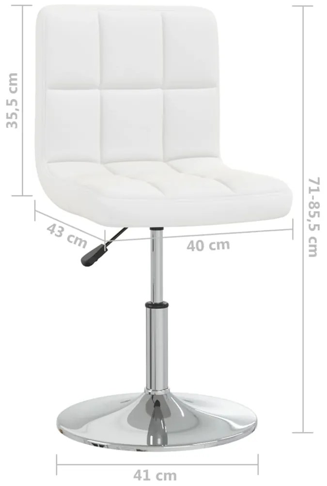 Cadeira de jantar couro artificial branco