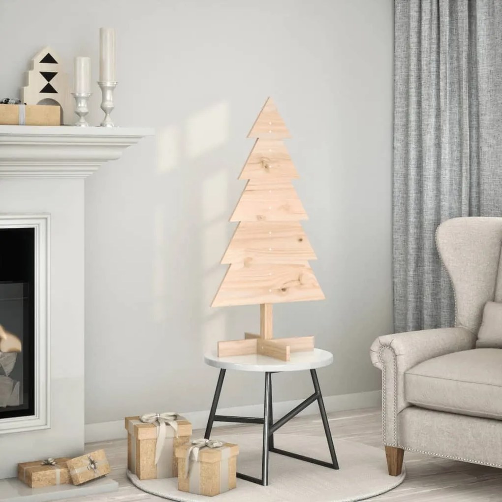 vidaXL Árvore de Natal decorativa 100 cm madeira de pinho maciça