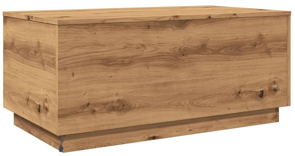 Mesa de centro com luzes LED 90x50x40 cm carvalho artisiano