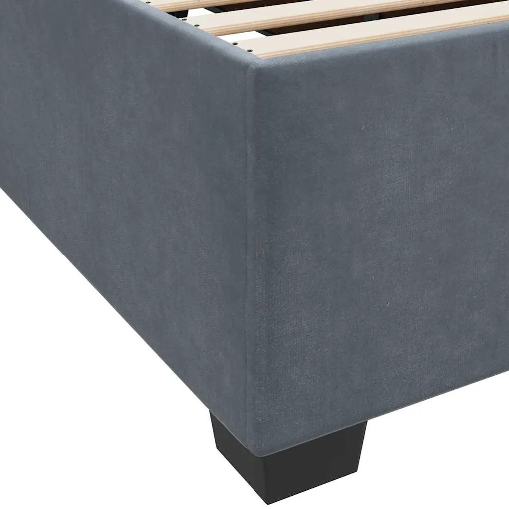 Estrutura da Cama Outros Cinzento escuro 200 x 200 cm Veludo