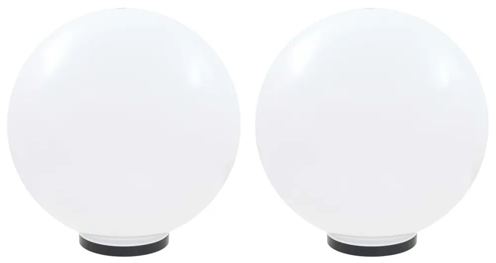 vidaXL Candeeiros esféricos LED 2 pcs 50 cm PMMA