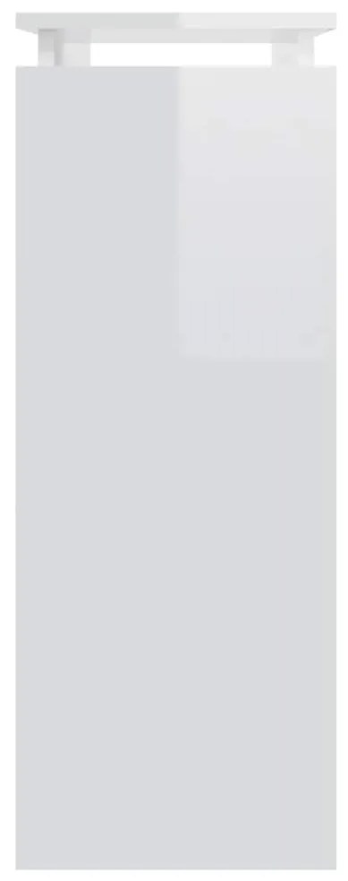 Mesa consola 80x30x80 cm derivados de madeira branco brilhante