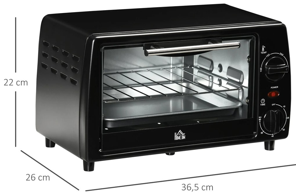 Mini Forno Elétrico 10 Litros 750W com Temperatura até 230 °C Temporiz