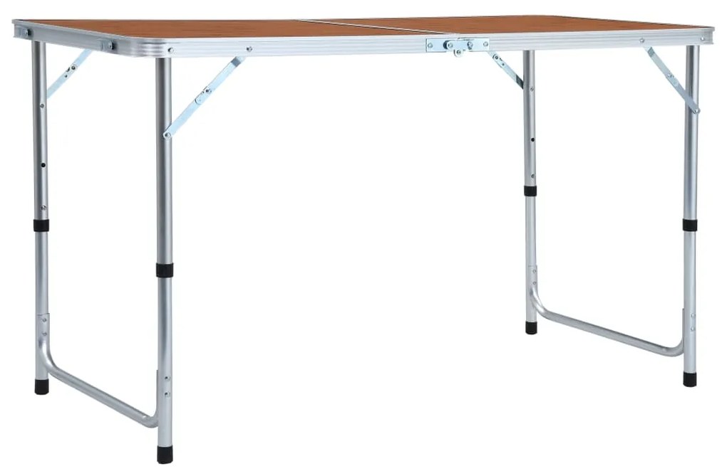 48172 vidaXL Mesa de campismo dobrável 120x60 cm alumínio