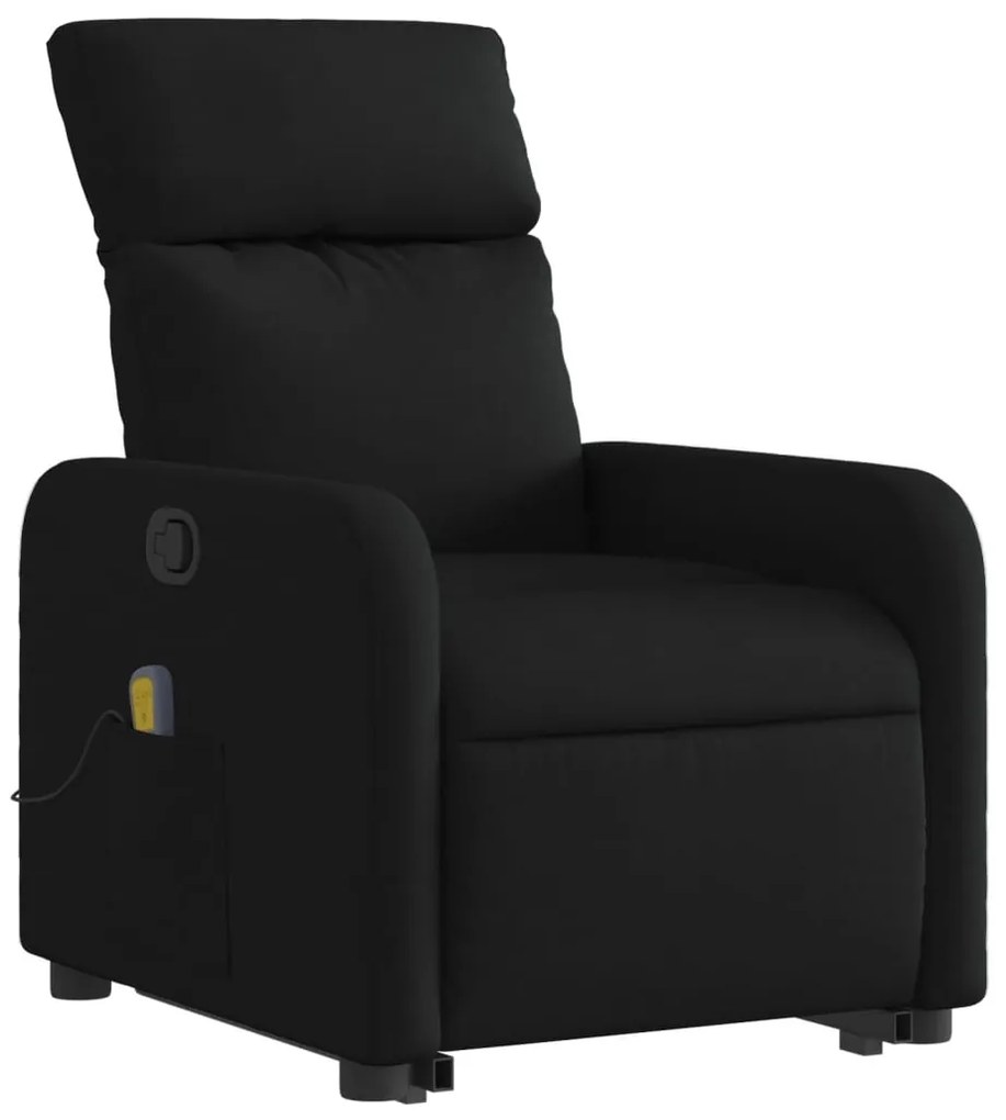 Poltrona de massagens reclinável elevatória tecido preto