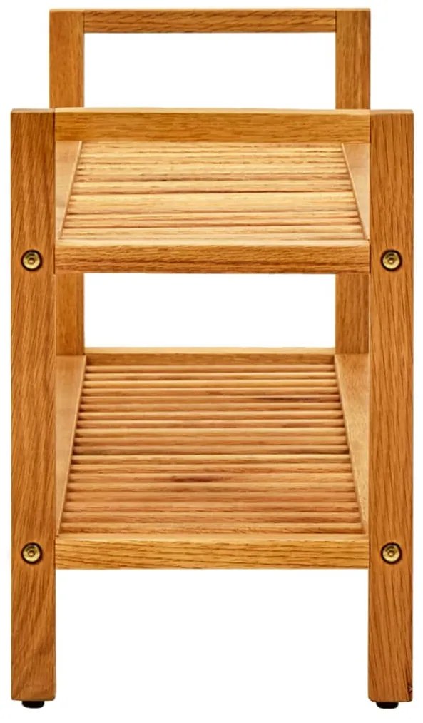 Sapateira c/ 2 prateleiras 100x27x40 cm madeira carvalho maciça
