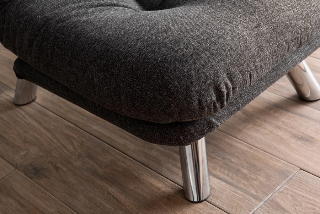 Sofá-Cama de 1 Lugar Misa – Cinzento Escuro – 110x70 cm