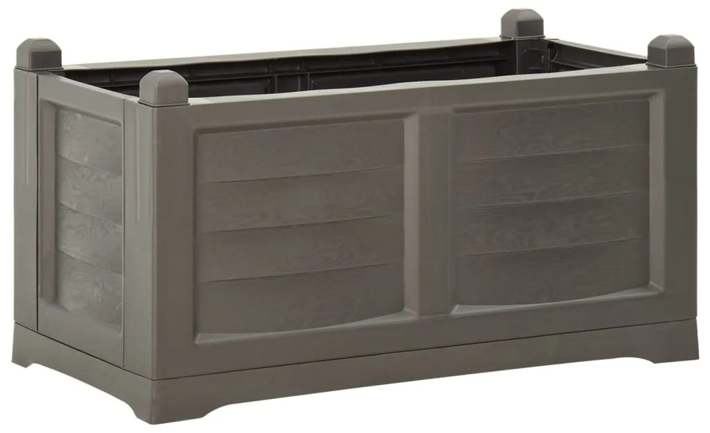 vidaXL Floreira 80x42,5x42 cm PP cinzento