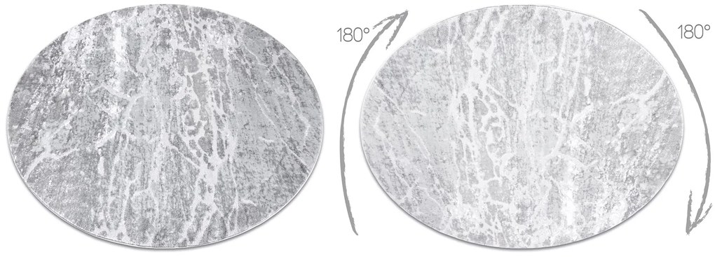 Tapete MEFE moderno Circulo 6182 Concreto - Structural dois níveis de lã cinza cinzento