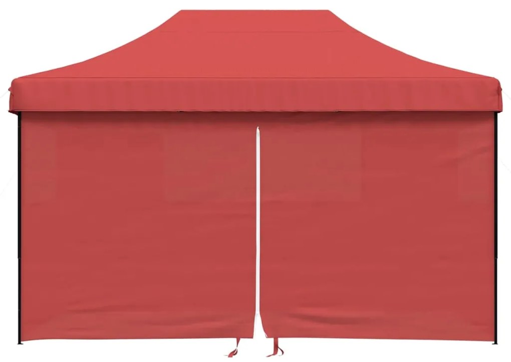 Tenda para festas pop-up dobrável com 4 paredes laterais bordô