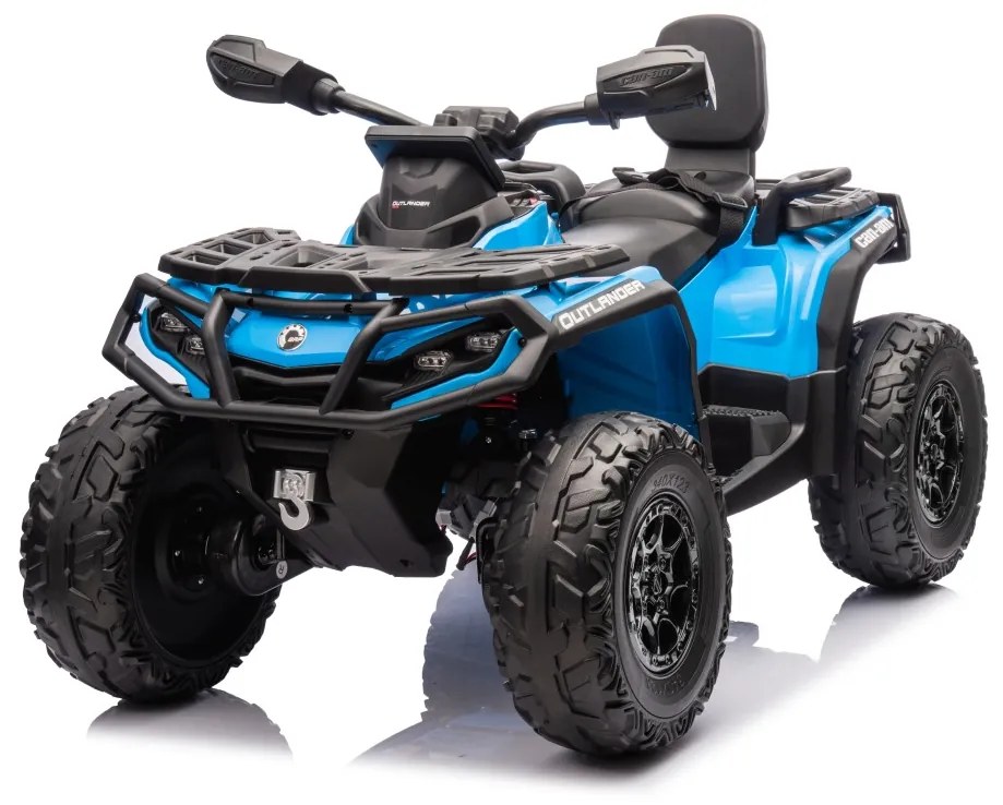 Moto 4 elétrica para crianças 3 a 7 anos 12V Can Am Outlander 4x4 com controlo remoto, rodas Espuma EVA, assento couro Carga até 50Kg Azul