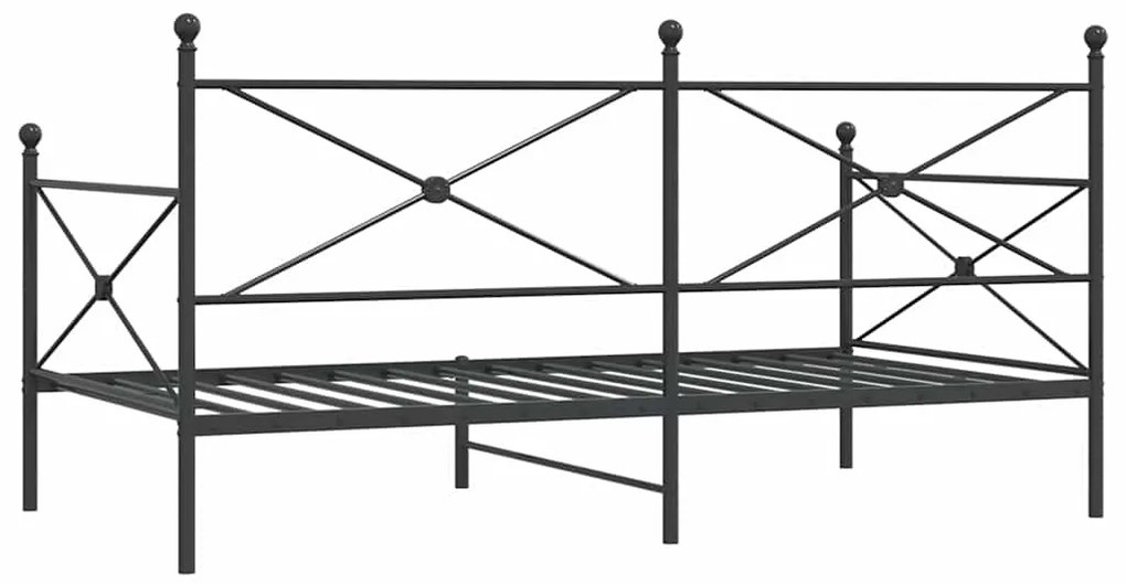 Cama de Dia sem Colchão 100x200 cm aço preto