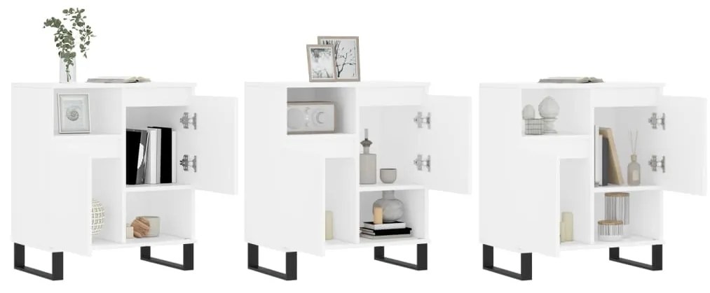 Aparadores 3 pcs madeira processada branco