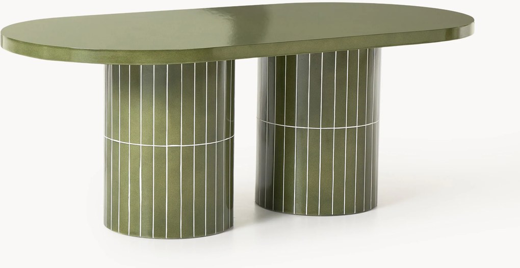 Mesa de jantar oval de jardim Saya, 200 x 100 cm