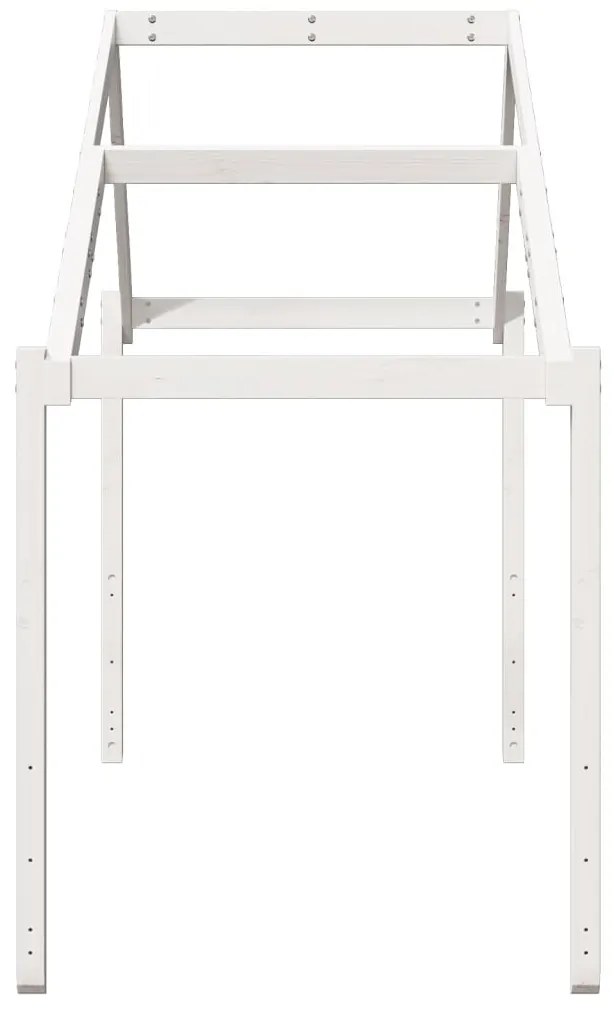 Telhado de cama infantil 213x95,5x144,5 cm pinho maciço branco