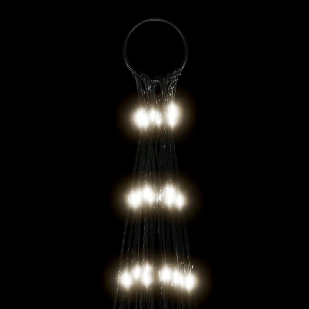 Árvore de Natal LED no mastro 3000 LEDs Branco Frio 800 cm