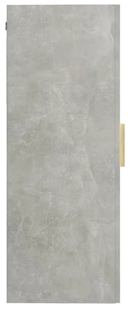 Armário de parede suspenso 69,5x34x90 cm cinzento cimento