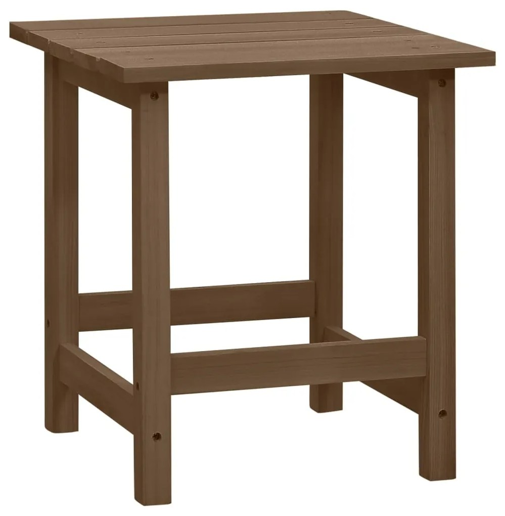 Cadeira de jardim Adirondack com mesa madeira de abeto castanho