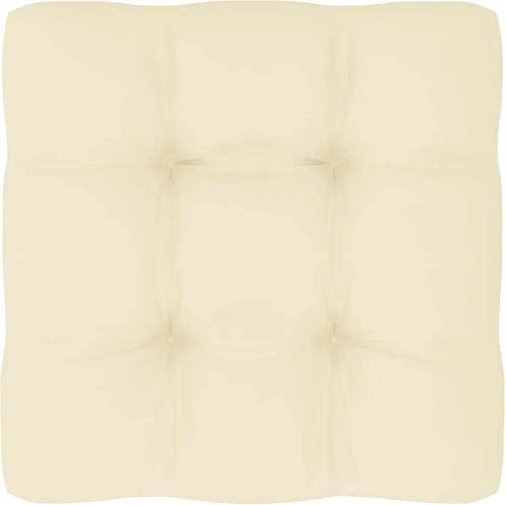 Almofadão para sofá de paletes 50x50x12 cm creme