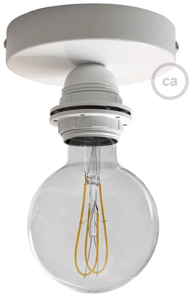 Fermaluce Metal con portalampada filettato E27 punto luce in metallo