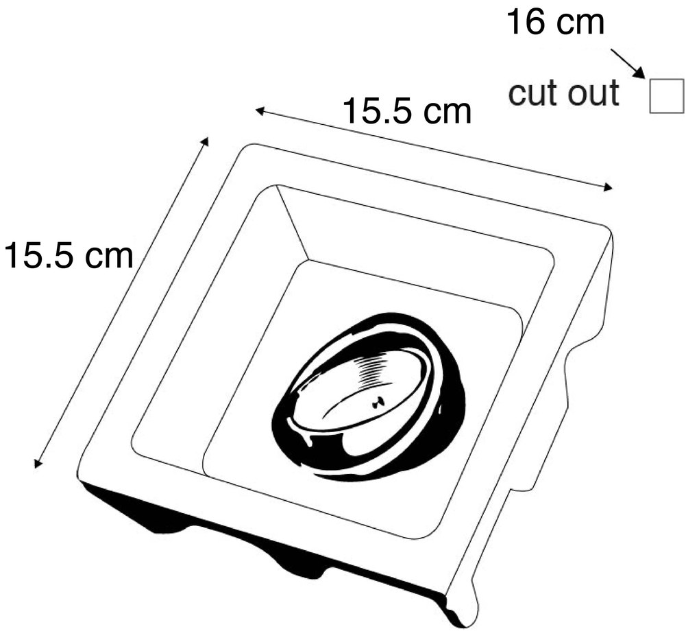 Foco embutido branco 15 cm quadrado inclinável - Gypsy Stucco