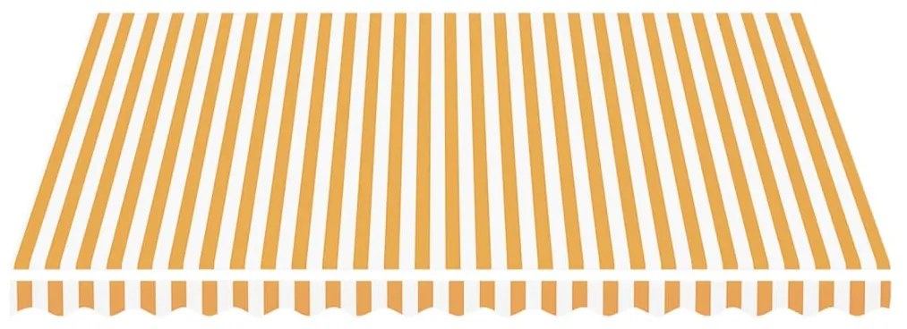 Tecido de substituição para toldo 4x3,5 m amarelo e branco