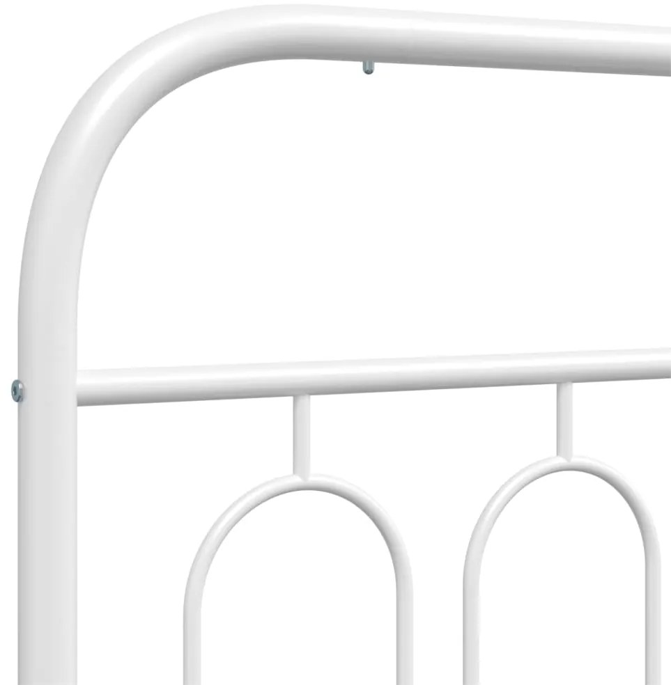 Estrutura de cama com cabeceira 90x200 cm metal branco