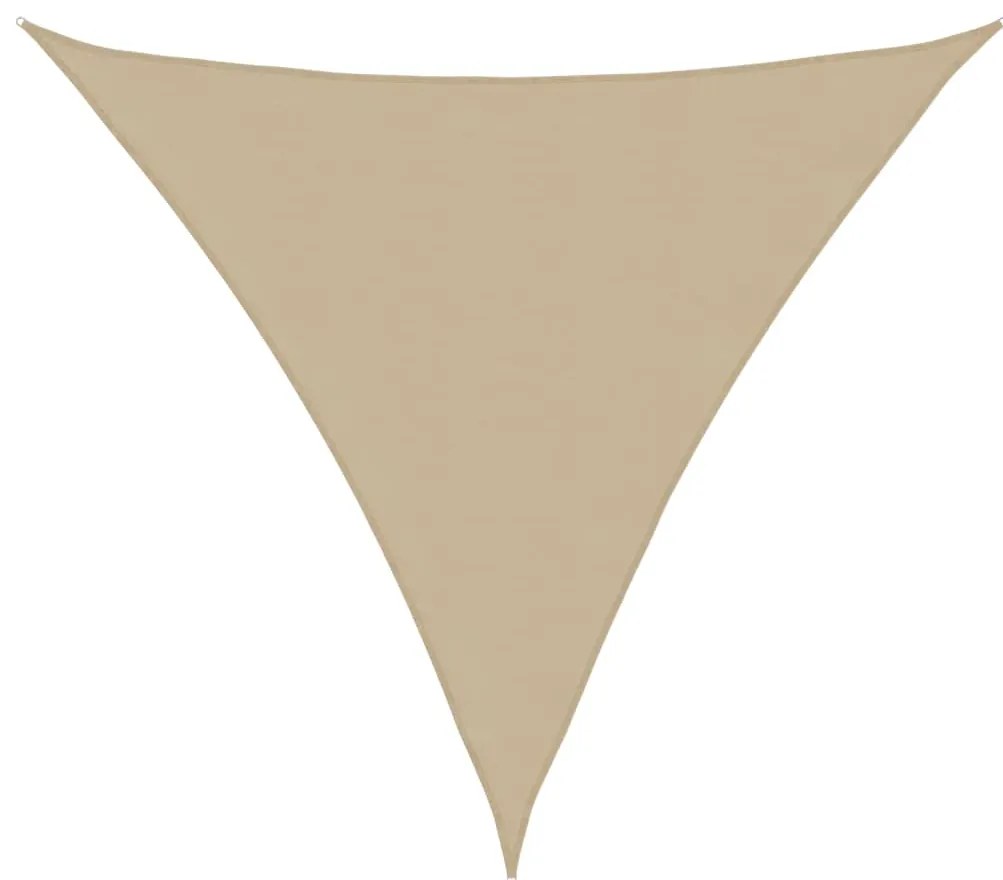 Para-sol estilo vela tecido oxford triangular 6x6x6 m bege