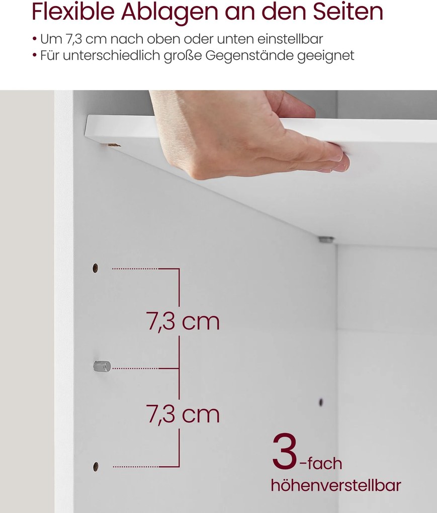 Banco spateira com almofadas e 9 compartimentos 30,3 x 78,5 x 48 cm Cinzento-branco