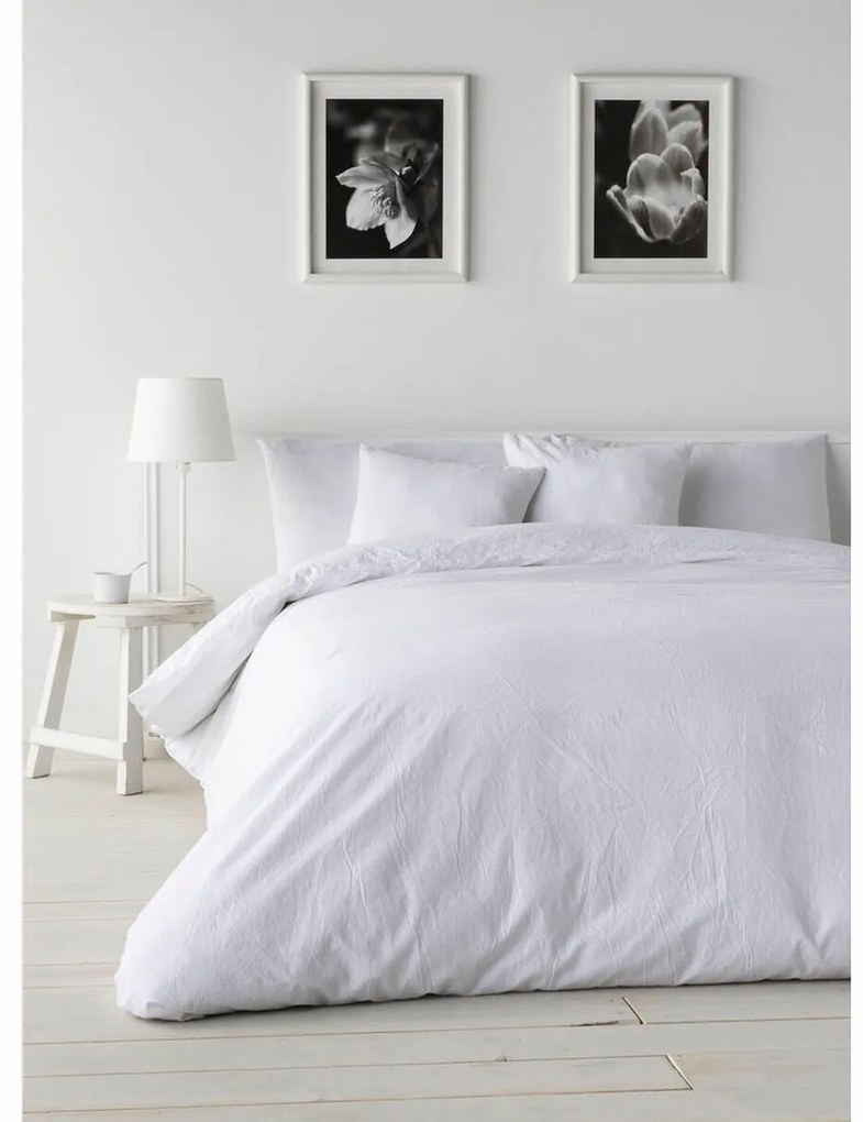 Capa nórdica Naturals Lino Branco - Cama de 180 (260 x 240 cm)