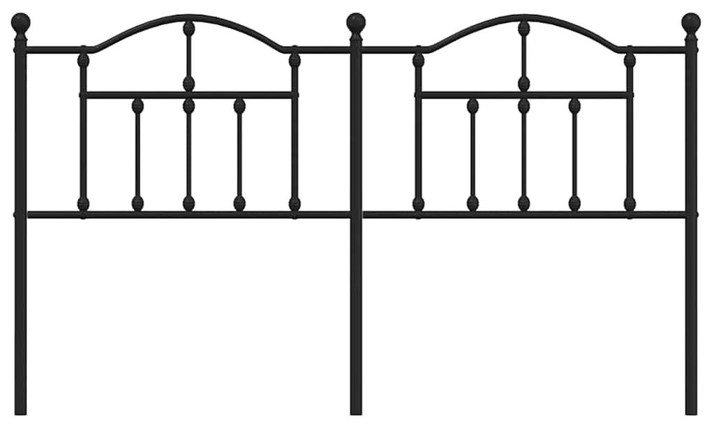 Cabeceira de cama 180 cm metal preto
