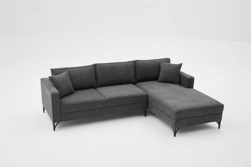 Sofá de Canto Berlin – Antracite – 258x83x181 cm