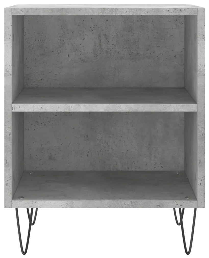Mesas cabeceira 2pcs 40x30x50cm derivados madeira cinza-cimento