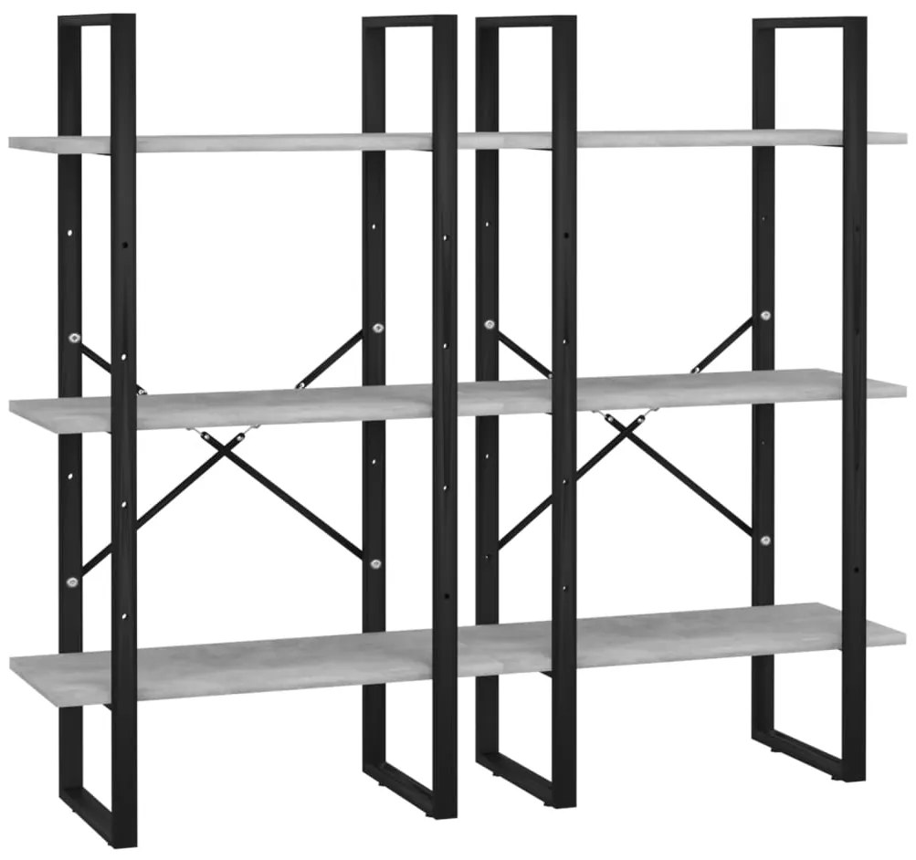 Estante 60x30x210 cm derivados de madeira cinzento cimento